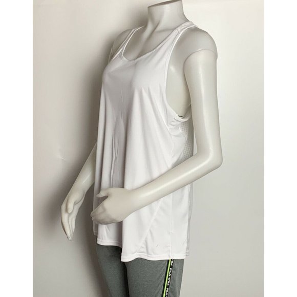 Women’s Tank Top Size XL ALIVE MAGNETICS White Racerback - Picture 2 of 9